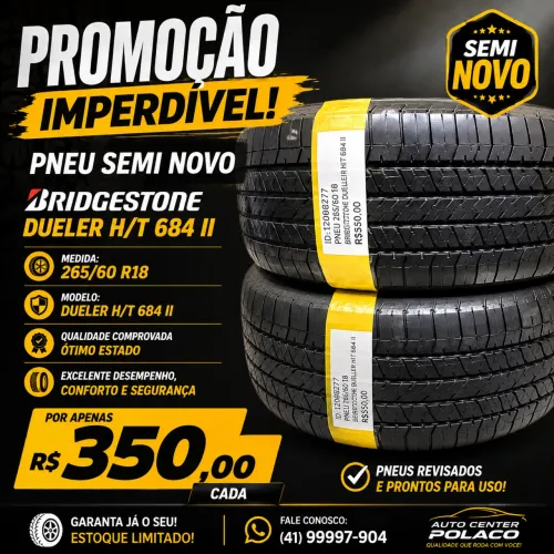 Pneu 265/60/18 Bridgestone dueller H/T 684ll