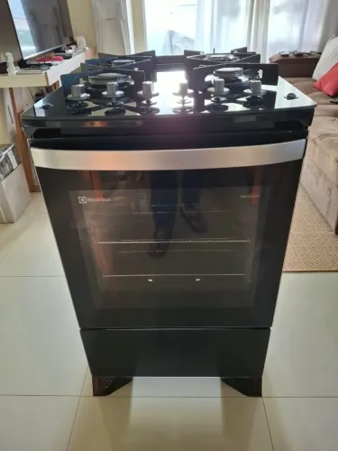 Fogão 4 Bocas Electrolux Experience Mesa de Vidro c/ PerfectCook360 - Preto