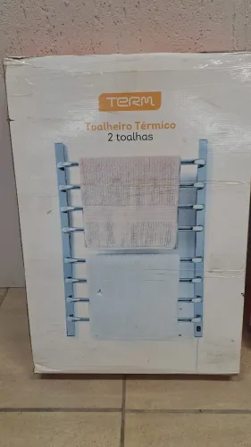 Toalheiro Térmico Grande Branco - 2 Toalhas 220V - Fio Esquerdo