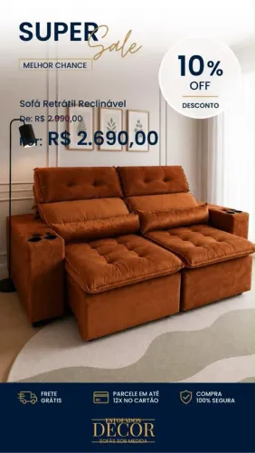 Sofás apartir RS 1.199,00 pagamento no ato da entrega contato 98 9 *
