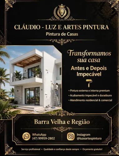 Cláudio pintor em barra velha e região 12 anos de esperiencia para atender seu sonho