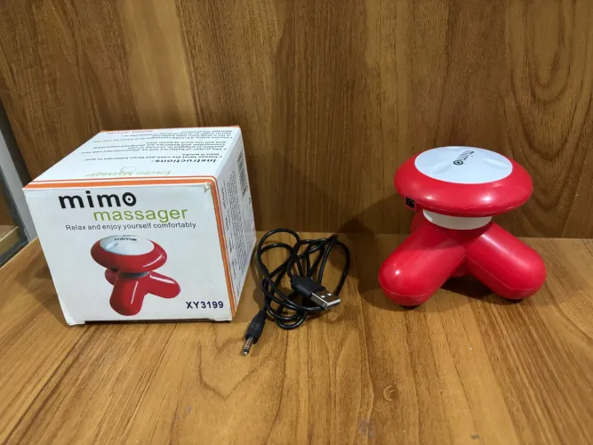 Mini Massageador Elétrico Corporal Mimo Portátil - USB e Pilha