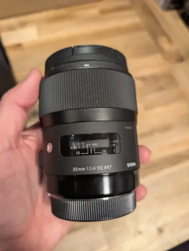 sigma 35mm 1.4 canon sem caixa