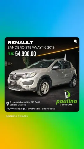 Renault Sandero Stepway Exp. Flex 1.6 16V 5P 2019
