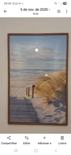 Quadro vidro 60x90 moldura em madeira