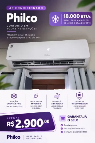 Ar condicionado inverter 18mil BTUS