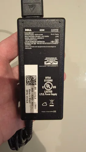 Fonte Carregador Original Dell 65W (Pino Fino) - 19.5V 3.34A