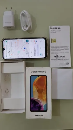 Samsung Galaxy M15 NFC 128gb + 8gb super bateria todo original muito novo duvido igual