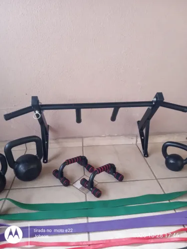 Kit Completo para Treino em Casa (Home Gym) - Ótimo Estado!