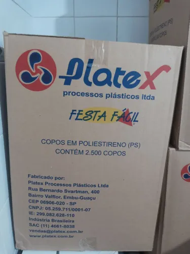 Caixa com 2.500 copos descartáveis branco 200ml