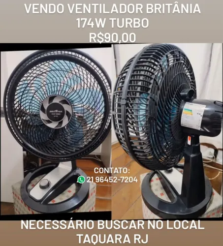 Vendo ventilador Britânia 174W turbo