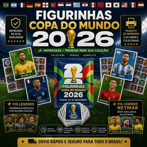 Kit de figurinhas da Copa 2026 - Legends e Seleções