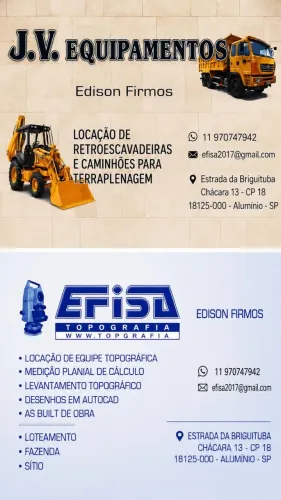 TOPOGRAFIA E LOCAÇÃO DE RETROESCAVADEIRA  