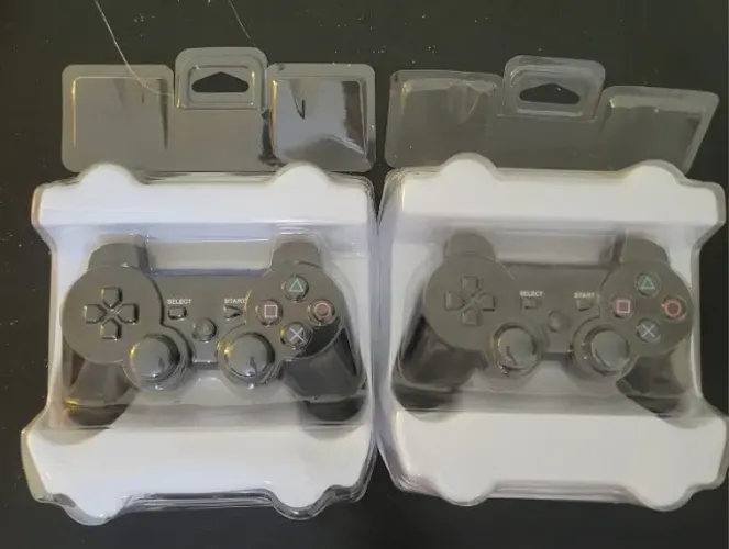 Kit 2 controles joystick compatível com PS3