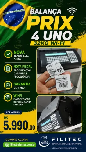 Balança Prix 4 uno 32kg WI-FI Nova 