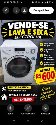 Vendo lava e seca