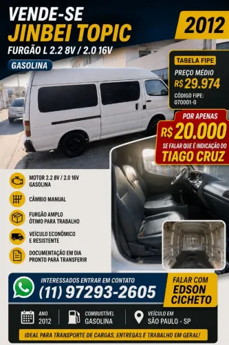 Jinbei Topic Furgao L 2.2 8V/ 2.0 16V 4P 2012