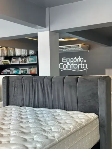 CABECEIRA ITAJAI SUED CINZA QUEEN NORTEFLEX