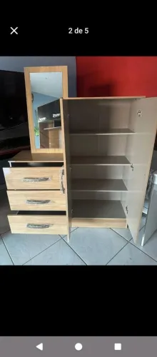 CÔMODA SAPATEIRA MULTIUSO NOVAS COM ESPELHO 