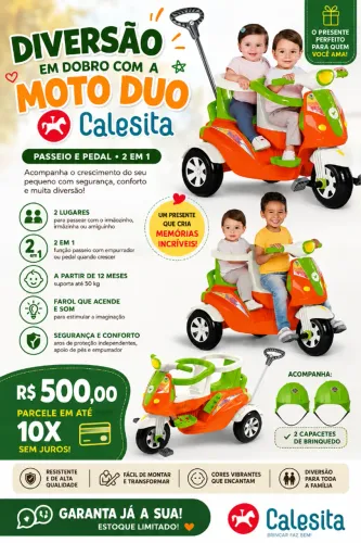 Moto triciclo infantil novo 