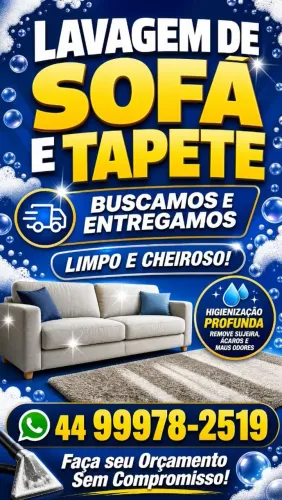 Lavagem de tapetes e sofás