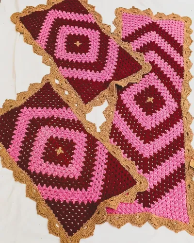 Jogo de cozinha completo em crochê artesanal
