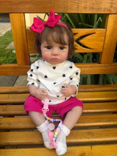 Bebê Reborn menina - cabelo fio a fio