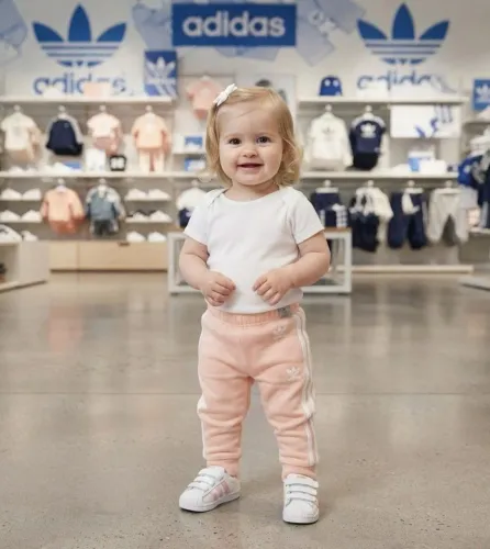 Calça Infantil Adidas Salmão Original - Tam 3 a 6 meses