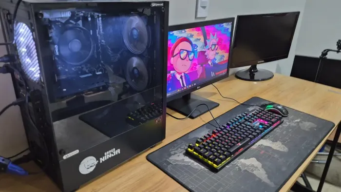 PC Gamer Completo com monitor, teclado, mouse e mouse pad