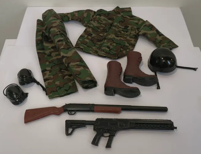 Lote acessórios para bonecos 1/6 cm Gi Joe, hot toys e similares