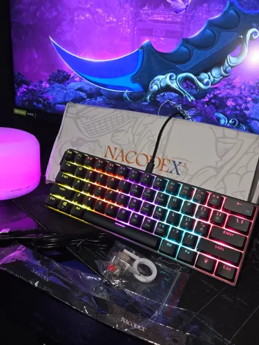 Teclado Mecânico Gamer NK6 1- NOVO, Switch Red