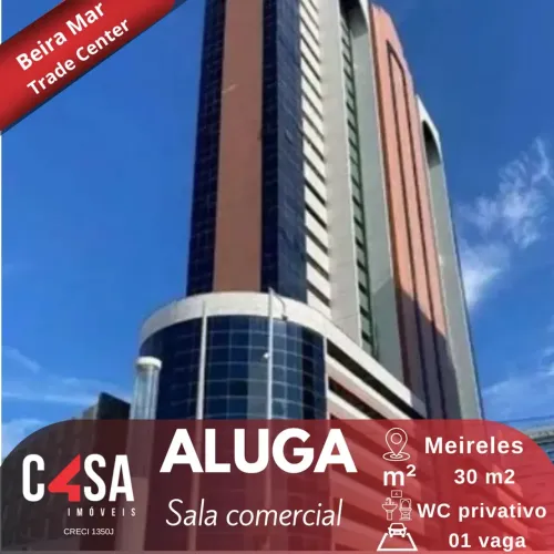 SALA COMERCIAL COM VISTA PARA O MAR BEIRA MAR TRADE CENTER.