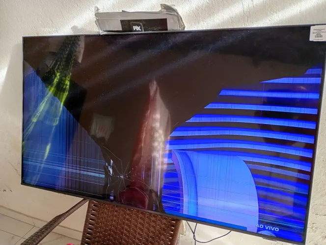 Tv Samsung 55 polegadas tela trincada 