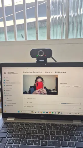 Webcam Full Hd 1080p Usb Resolução Max Visão 360º Microfone Cor Preto