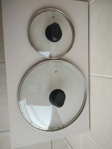 Tampas de panela de vidro temperado (02 peças)