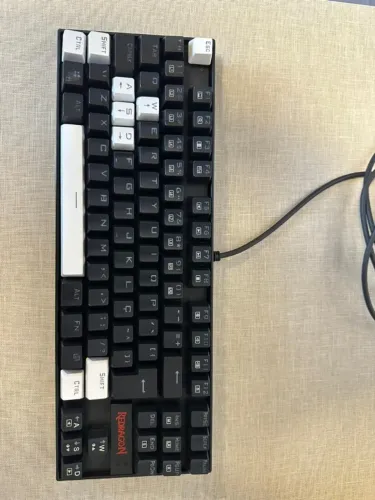 Teclado Mecânico Redragon Kumara K552, Switch Blue, LED Vermelho