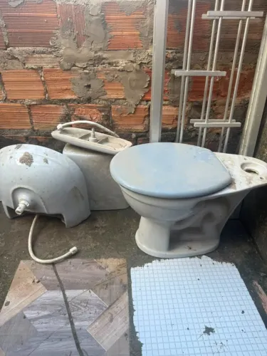 Vaso sanitário com pia de coluna completo 