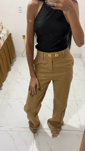calça viber jeans bege 38