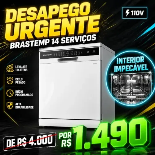 [60% desc.] Lava-Louças Brastemp 14 Serviços (110V)