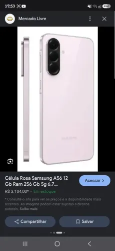 Celular Samsung galaxy a56