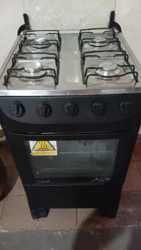 Fogão Muller preto 4 bocas