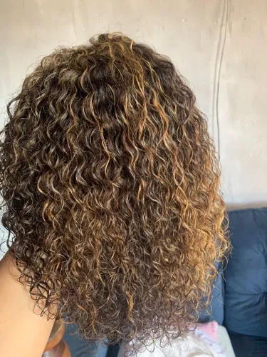 Lace de cabelo humano com luzes