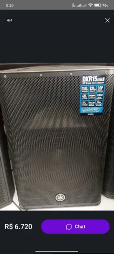 Caixa de som Yamaha DXR 15 MKII (PERFEITO ESTADO)
