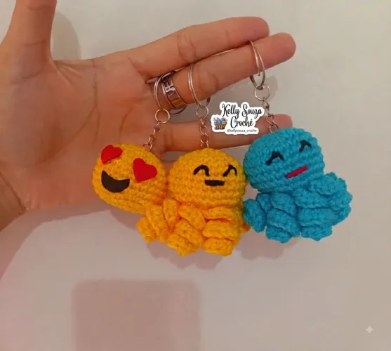 Chaveiros em amigurumi 