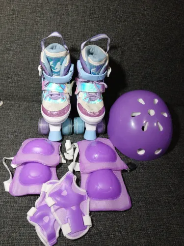 Patins com 4 rodas sereia com leds nas rodas