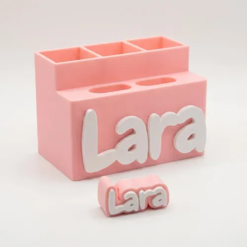 Organizador Porta-Lápis Personalizado com Nome - 18 cm