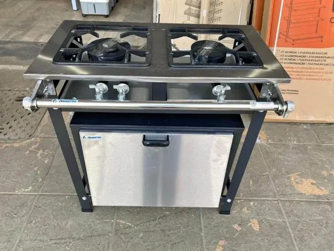 FOGÃO 2 BOCAS 30X30 COM FORNO NOVOS