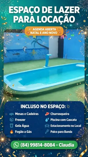 Aluga se Espaço com Piscina
