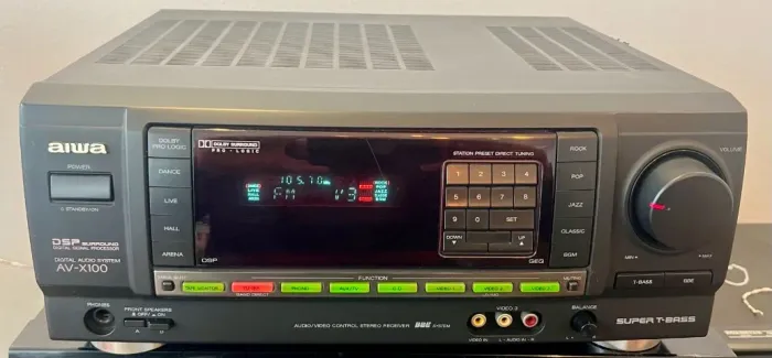 Receiver Aiwa AV-X100 - Phono - Revisado - Funcionando 100%