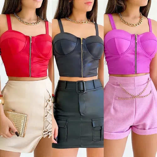 Croped feminino